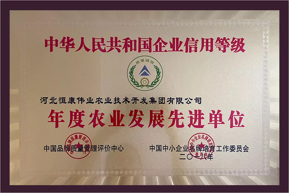 年度农业发展先进单位